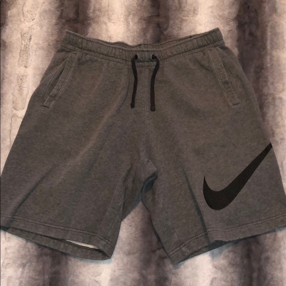 gray nike cotton shorts